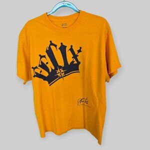 Seattle Mariners Felix Hernandez King Felix Crown Signature Yellow Mens Shirt XL